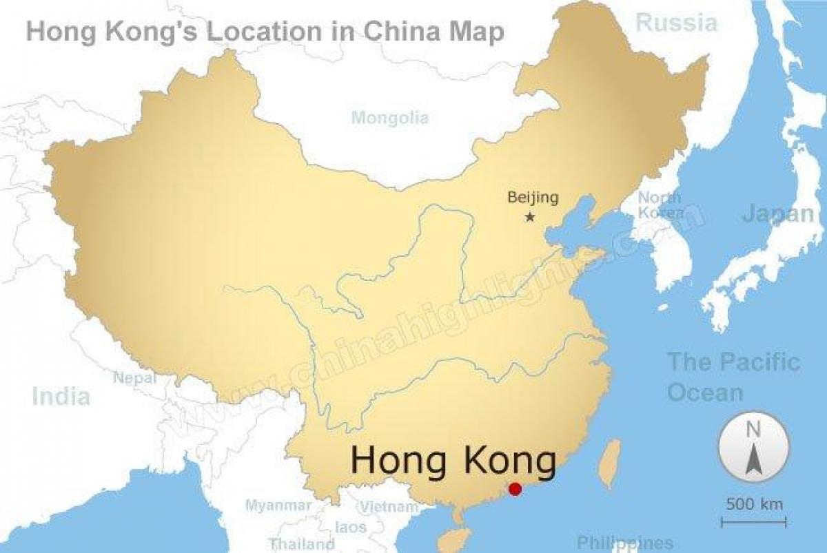 mapa ng China at Hong Kong
