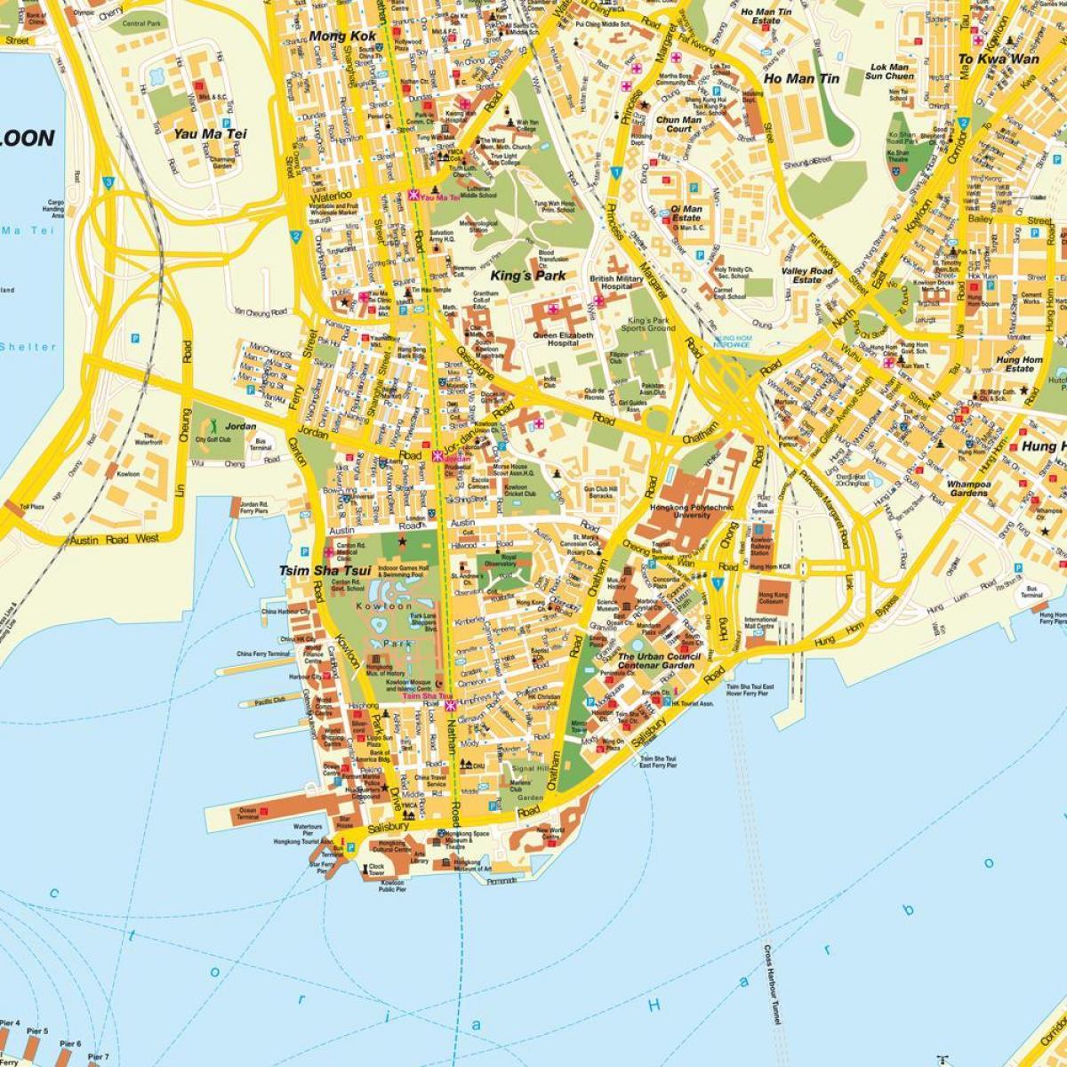 Hong Kong na mapa ng lungsod