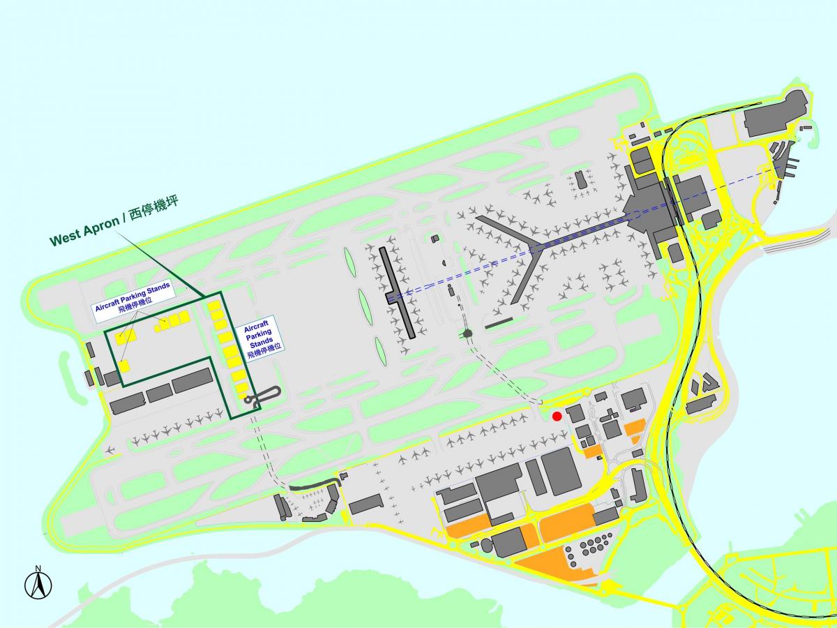 Hong Kong international airport mapa