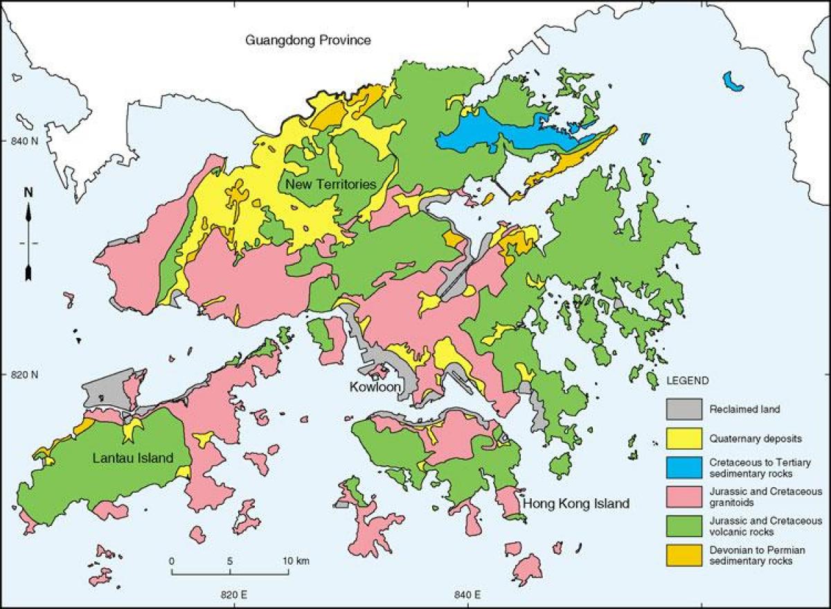 geological map ng Hong Kong