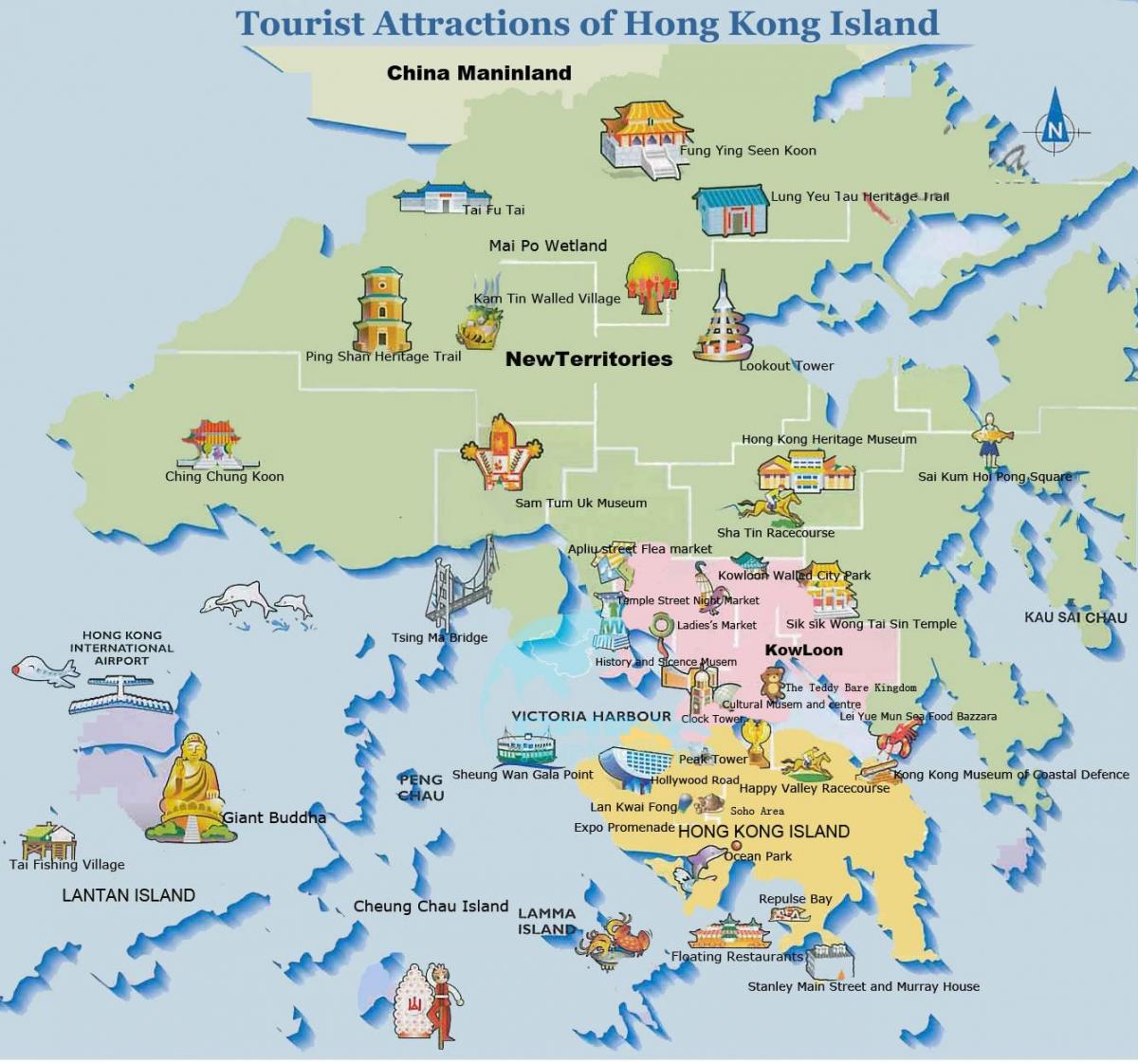 mapa ng Hong Kong island