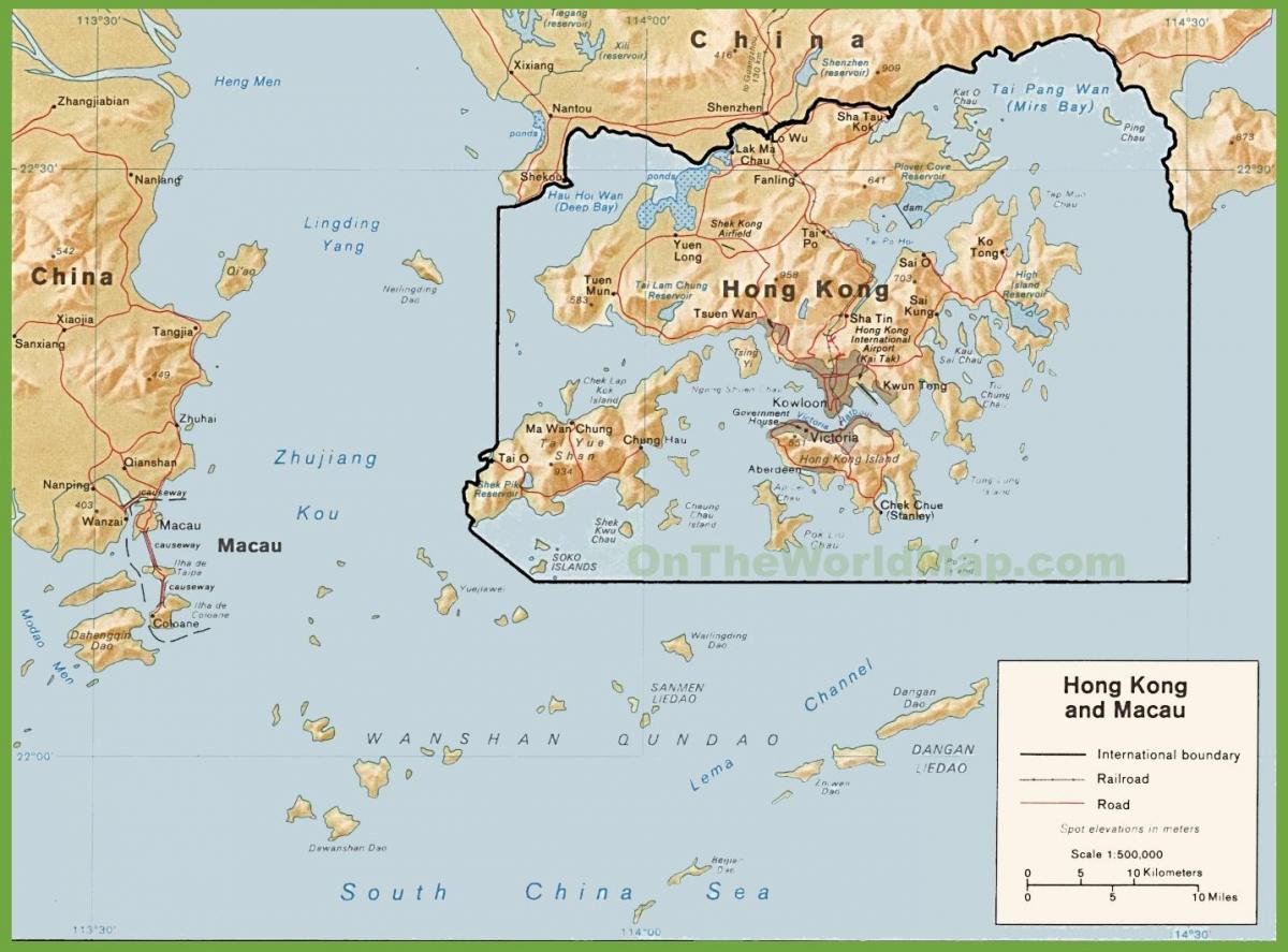 pampulitika mapa ng Hong Kong