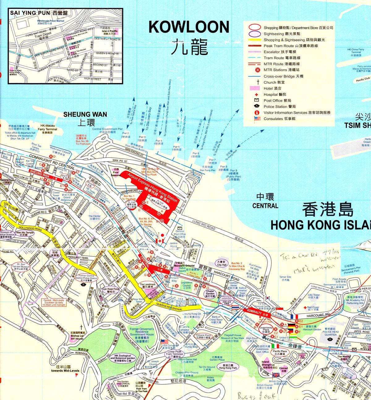 port ng Hong Kong sa mapa
