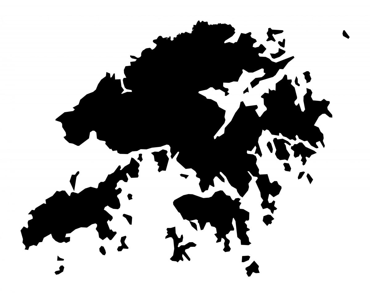mapa ng Hong Kong vector