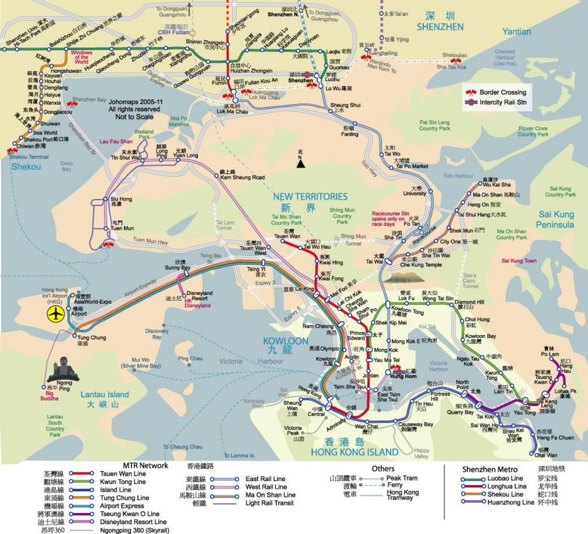mapa ng Hongkong