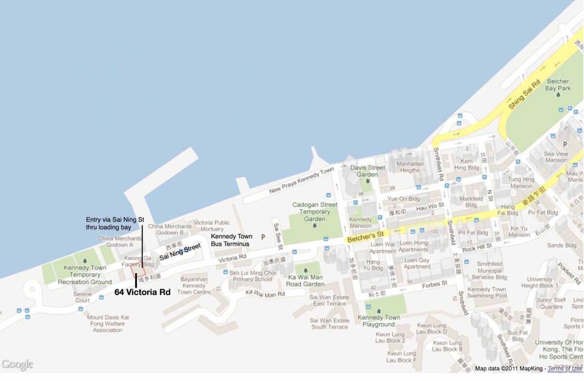 MTR Kennedy town station mapa