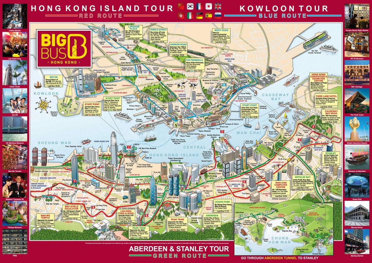 Hong Kong malaking bus tour map