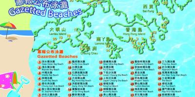 Mapa ng Hong Kong beach