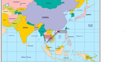 Hong Kong sa mapa ng asia