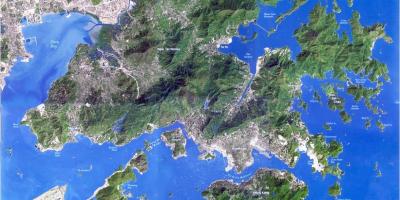 Satellite mapa Hong Kong