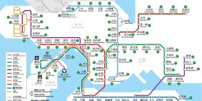 Hong Kong pampublikong sasakyan mapa