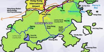 Lantau isla ng Hong Kong mapa