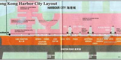 Mapa ng daungan ng lungsod sa Hong Kong