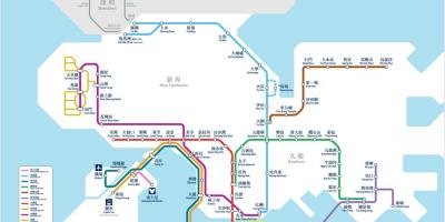 Hong Kong tube mapa