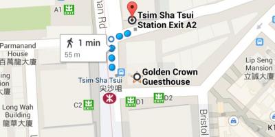 Sa Tsim Sha Tsui MTR station mapa