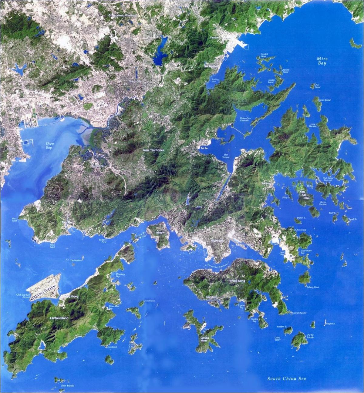 satellite mapa Hong Kong