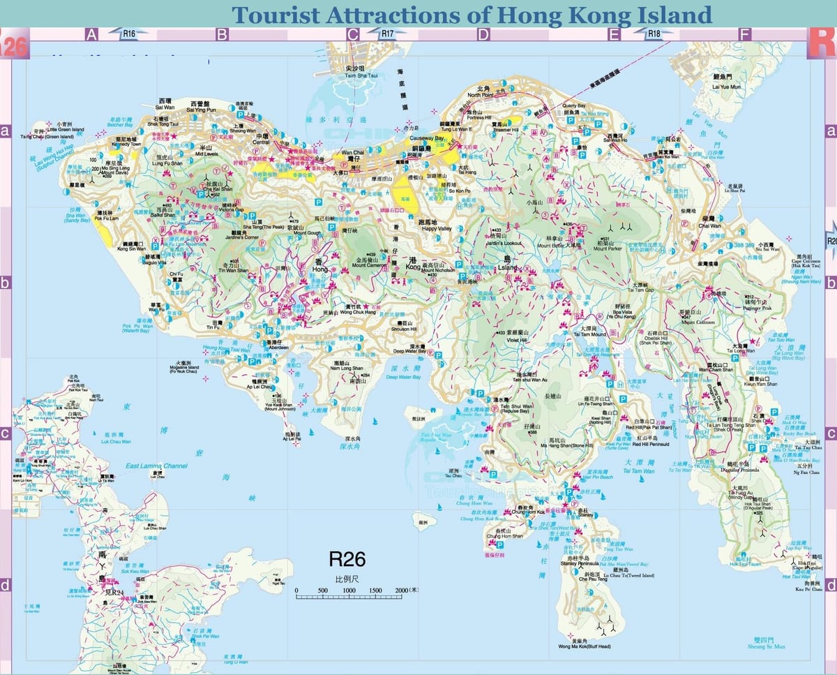 Hong Kong sa mapa