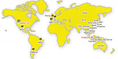 Hong Kong sa mapa ng mundo